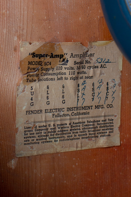 Fender  Super-Amp Model 5C4 Tube Amplifier (1954)