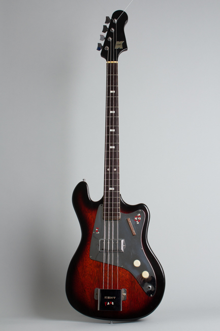  Kent Model 534 Basin Street Solid Body Electric Bass Guitar, made by Teisco  (1965)