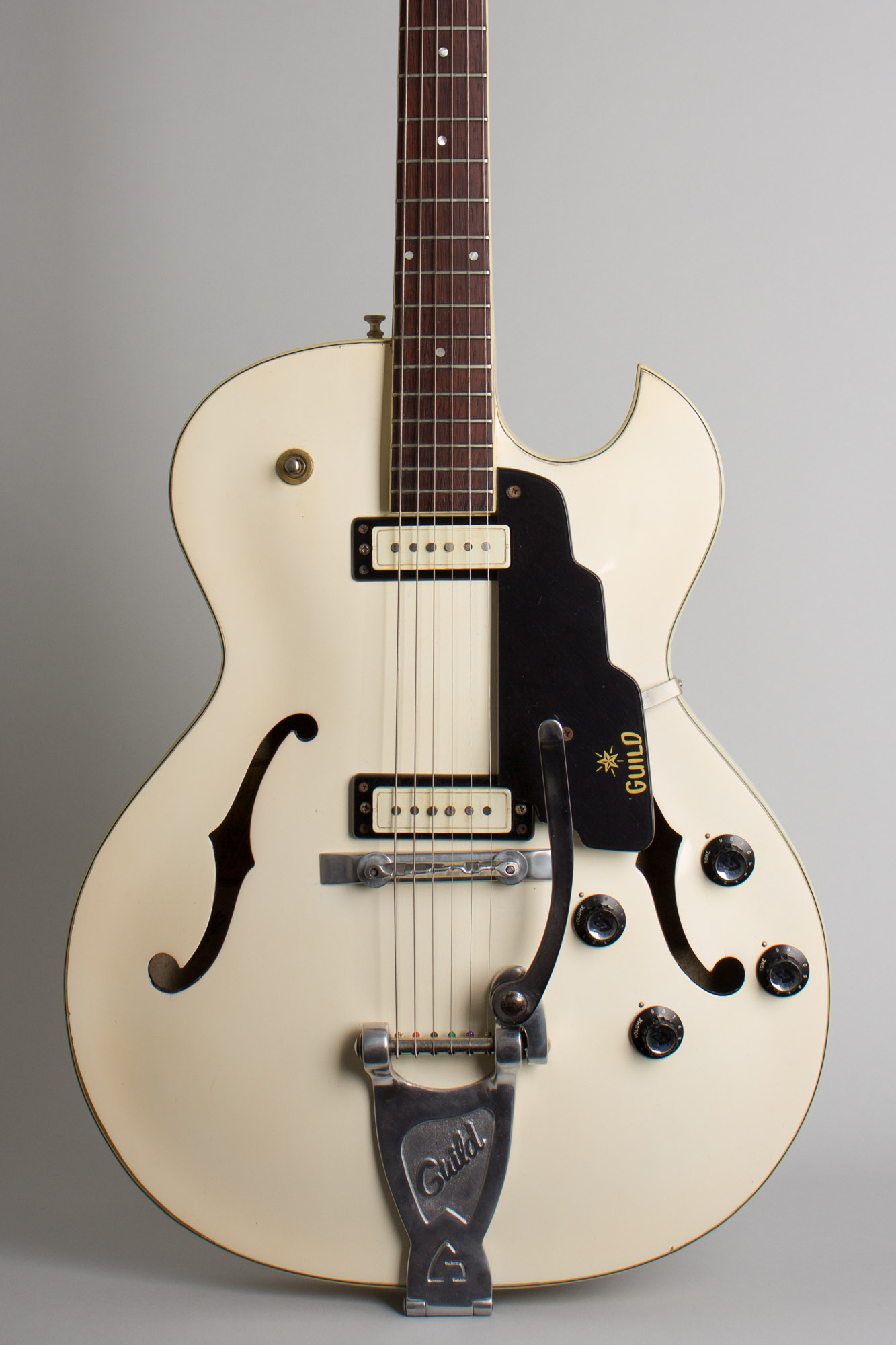 Guild Starfire III White Thinline Hollow Body Electric Guitar