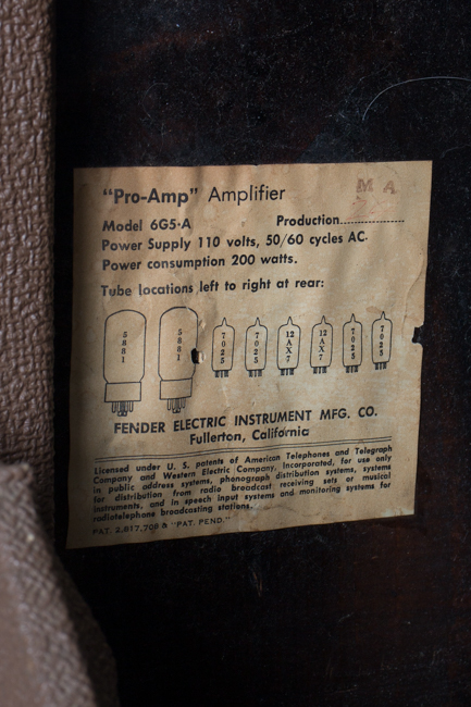 Fender  Pro Amp 6G5-A Tube Amplifier (1963)