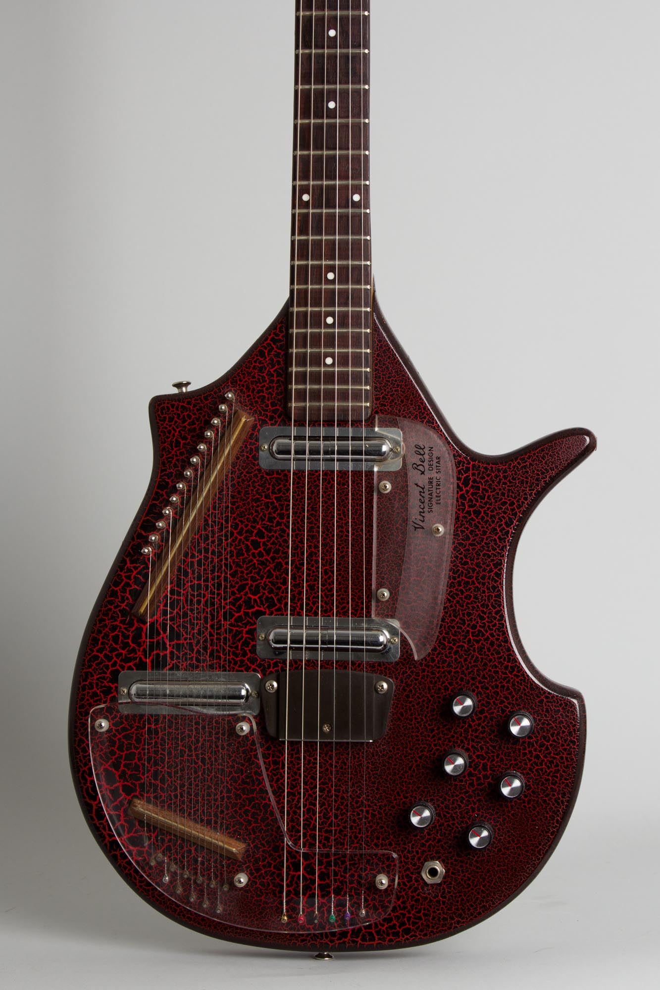 Coral Vincent Bell Sitar SemiHollow Body Electric Guitar, made by