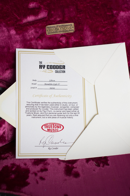 Gibson F-7 Owned and Used by Ry Cooder Carved Top Mandolin (1937)