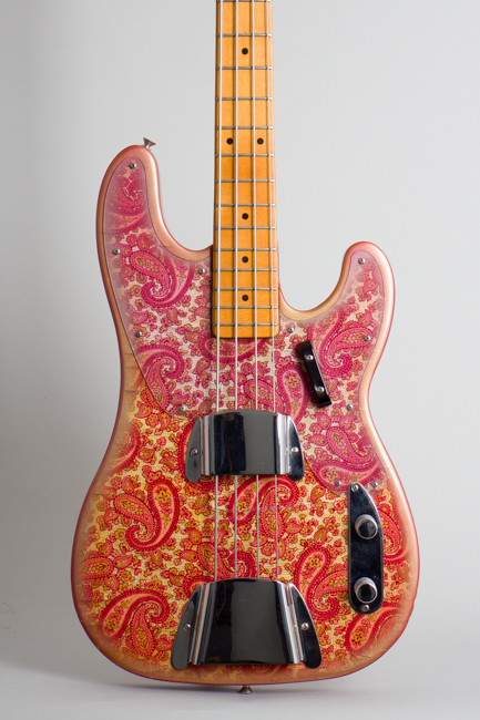 Fender  Telecaster Bass Pink Paisley Solid Body Electric Bass Guitar  (1968)