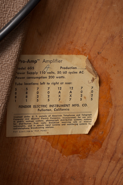 Fender  Pro Amp 6G5 Tube Amplifier (1962)