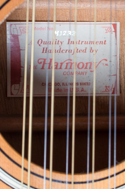 Harmony  H-1233 12 String Flat Top Acoustic Guitar  (1975)