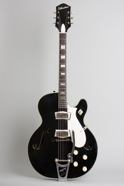  Silvertone Model 1446L Thinline Hollow Body Electric Guitar, made by Harmony ,  c. 1962