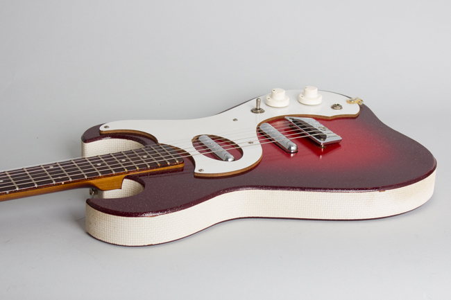  Silvertone Model 1457 Amp-In-Case Semi-Hollow Body Electric Guitar,  made by Danelectro  (1965)