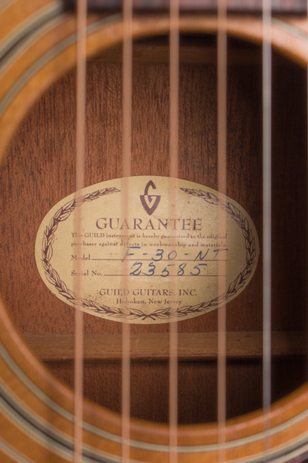Guild F-30-NT Flat Top Acoustic Guitar (1963)