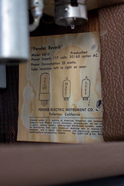 Fender  Tube Model 6G15 Reverb Unit Effect (1965)