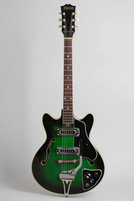  Decca Owned and Used by Elliott Sharp Thinline Hollow Body Electric Guitar, made by Kawai  (1967)