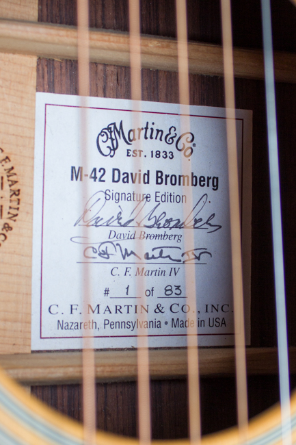 C. F. Martin  M-42 David Bromberg Signature #1 owned and used by David Bromberg Flat Top Acoustic Guitar  (2006)