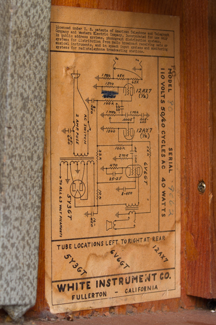  White Tube Amplifier, made by Fender (1956)