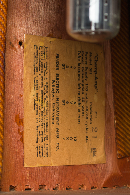 Fender Champ 5F1 Tube Amplifier (1958)
