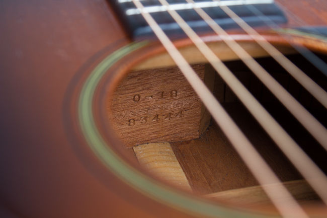 C. F. Martin  0-18 Shade Top Flat Top Acoustic Guitar  (1943)