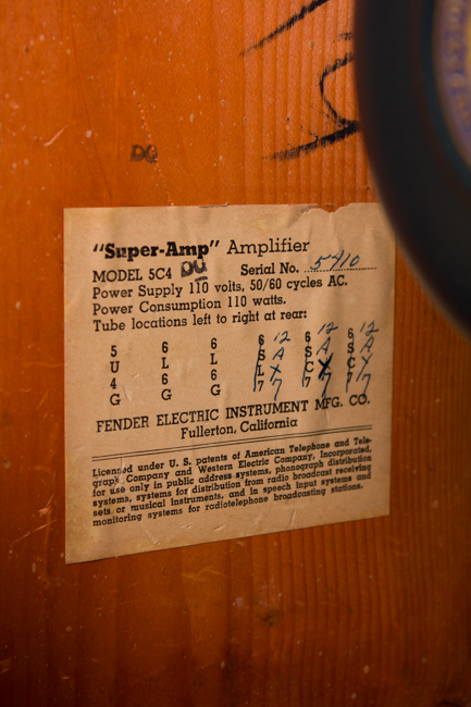 Fender  Super-Amp Model 5C4 Tube Amplifier (1954)
