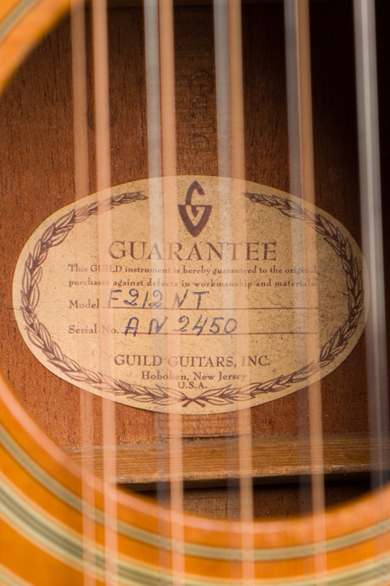 Guild  F-212 12 String Flat Top Acoustic Guitar  (1970)