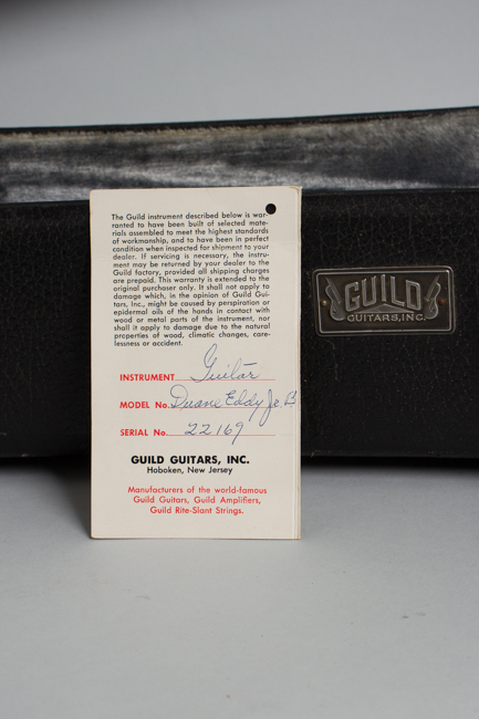 Guild  Duane Eddy Jr B Thinline Hollow Body Electric Guitar  (1962)