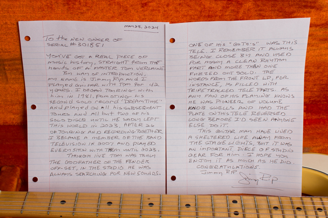 Fender  Telecaster Owned and Used by Tom Verlaine Solid Body Electric Guitar  (1971)