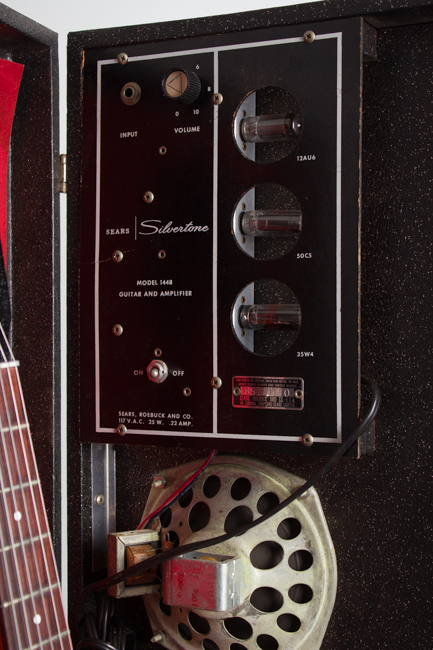  Silvertone Model 1448 Amp-In-Case Set Semi-Hollow Electric Guitar, made by Danelectro  (1963)