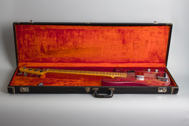 Fender  Telecaster Bass Pink Paisley Solid Body Electric Bass Guitar  (1968)