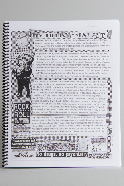 Skip Henderson.  "City Lights Print Out".  spiral bound (2024)