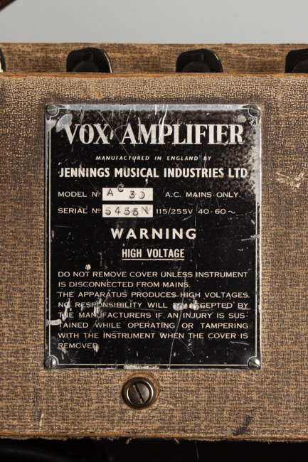 Vox AC-30 Super Twin Tube Amplifier (1962)