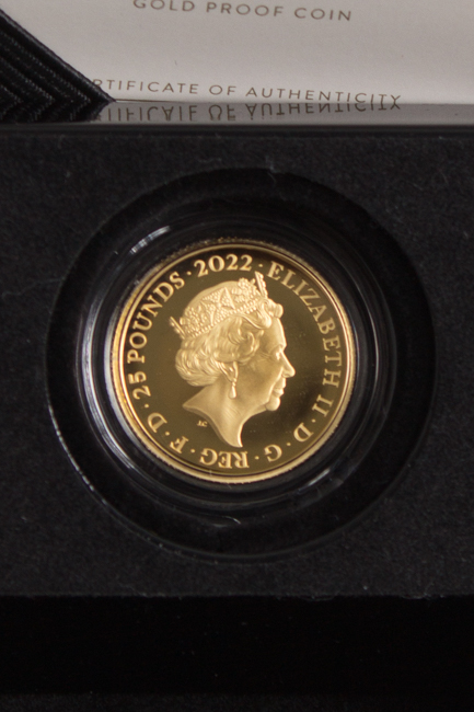 1/4 ounce Rolling Stones Sixty Commemorative Gold Proof Coin - Royal Mint (2022)
