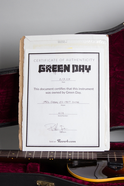 Gibson  ES-140T Formerly Owned by Billie Joe Armstrong of Green Day Thinline Hollow Body Electric Guitar  (1959)