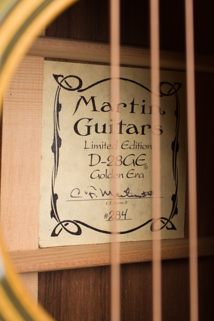 C. F. Martin  D-28GE Golden Era Limited Edition #284 Flat Top Acoustic Guitar  (2001)
