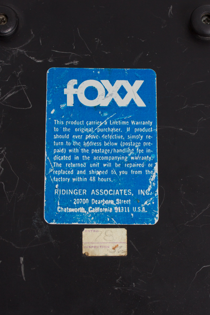 Foxx  Fuzz & Wa & Volume Fuzz Effect,  c. 1970