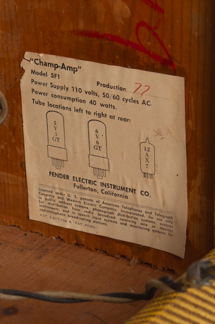 Fender  Champ-Amp 5F1 Tube Amplifier (1963)