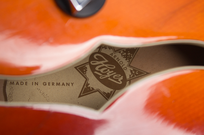 Hoyer  Model 43 London Bass Semi-Hollow Body Electric Bass Guitar,  c. 1967