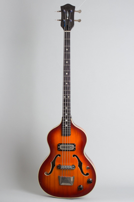 Hoyer  Model 43 London Bass Semi-Hollow Body Electric Bass Guitar,  c. 1967