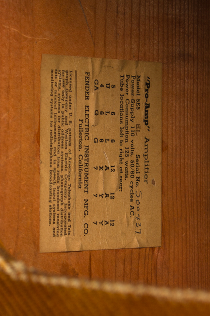 Fender  5E5 Pro-Amp Tube Amplifier (1955)