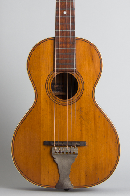  3/4 Size Flat Top Acoustic Guitar, labeled Grunewald ,  c. 1905