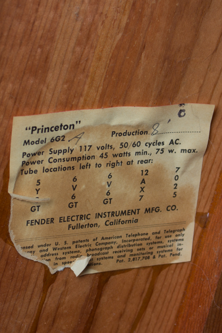 Fender  Princeton 6G2 Tube Amplifier (1962)