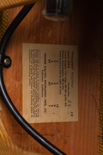Fender  Princeton 5F2-A Tube Amplifier (1960)