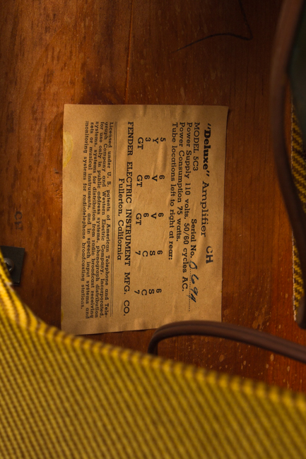 Fender  Deluxe Model 5C3 Tube Amplifier (1953)