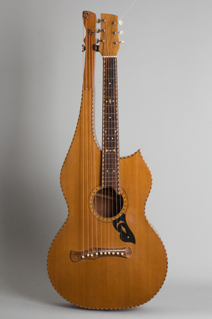 expand image Knutsen 10 String Harp Guitar , c. 1915