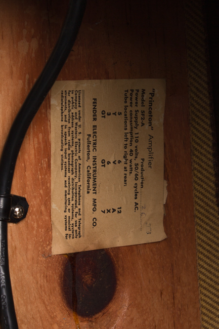 Fender  Princeton 5F2-A Tube Amplifier (1960)