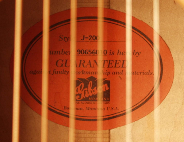 Gibson  J-200 Flat Top Acoustic Guitar  (1996)