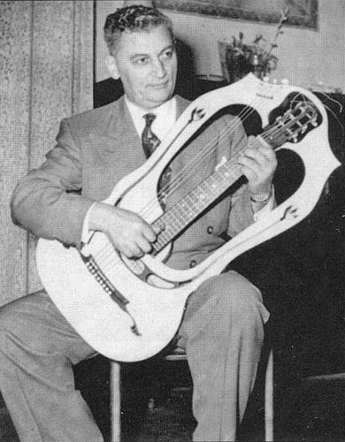 Luigi Mozzani  "Chitarra-Lyra" Lyre Harp Guitar formerly the personal instrument of Mario Maccaferri,  c. 1910