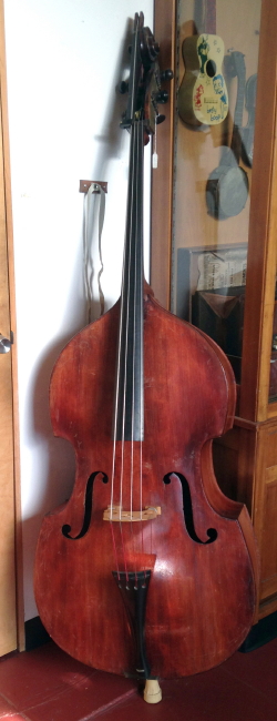  Upright Bass (unlabelled)   - formerly owned  by jazz bassist Teddy Kotick,  c. 1900