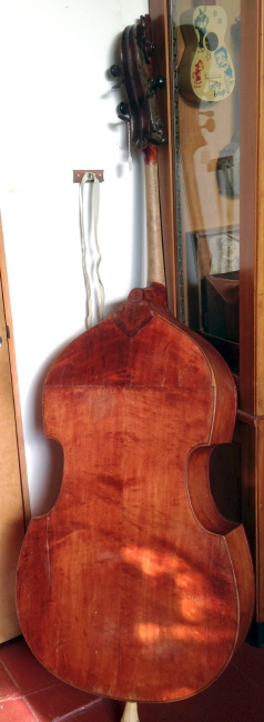  Upright Bass (unlabelled)   - formerly owned  by jazz bassist Teddy Kotick,  c. 1900