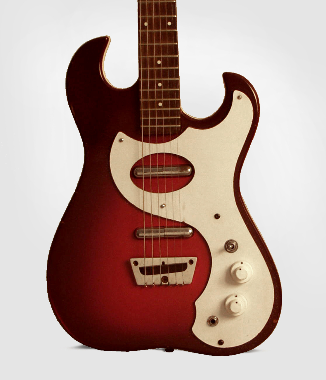 Silvertone "AmpinCase" model 1457 SemiHollow Body Electric Guitar