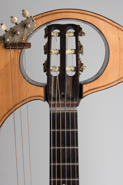 Luigi Mozzani  Lyre Harp Guitar formerly owned by Mario Maccaferri; restored by John Monteleone,  c. 1905