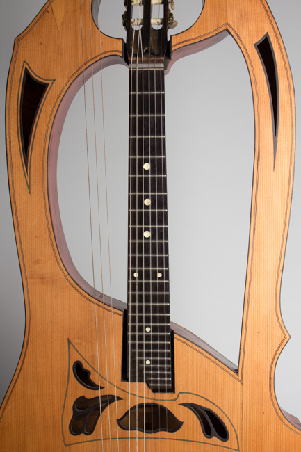 Luigi Mozzani  Lyre Harp Guitar formerly owned by Mario Maccaferri; restored by John Monteleone,  c. 1905