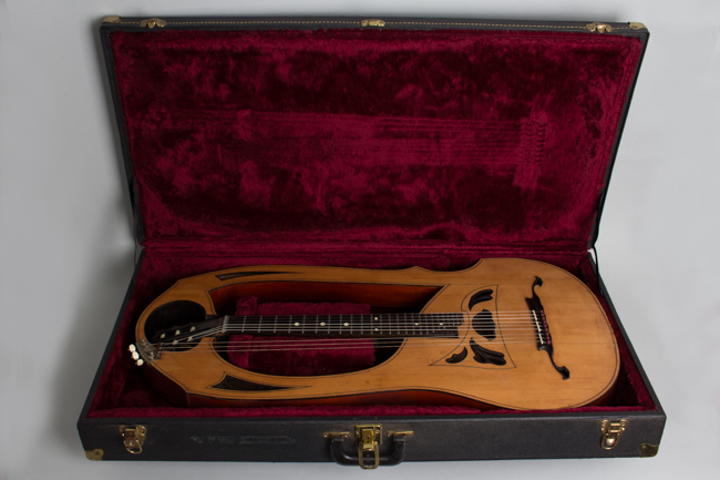 Luigi Mozzani  Lyre Harp Guitar formerly owned by Mario Maccaferri; restored by John Monteleone,  c. 1905