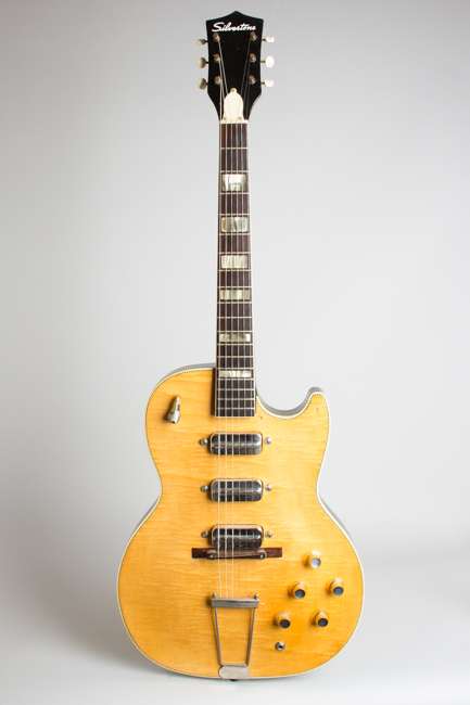  Silvertone Model 1445L Thinline Hollow Body Electric Guitar, made by Kay ,  c. 1962