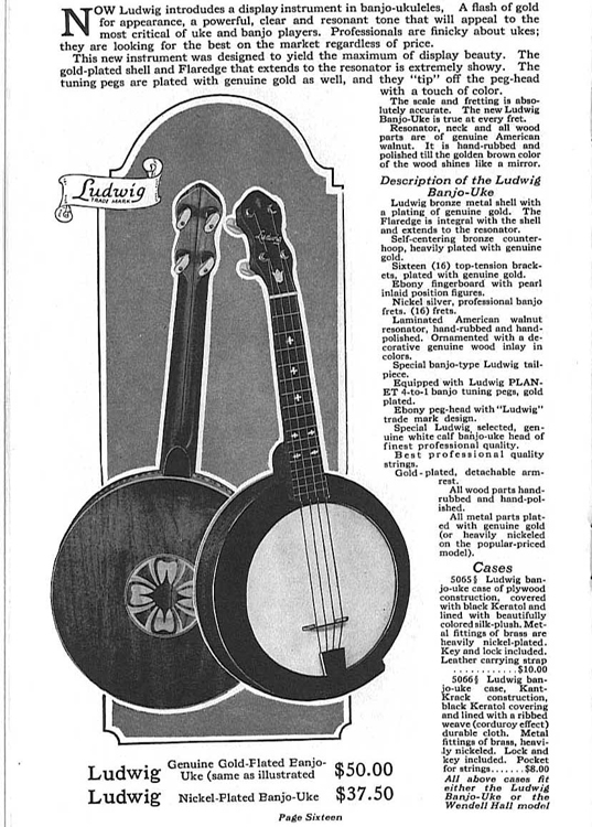 Ludwig Banjo Ukulele , c. 1929 RetroFret